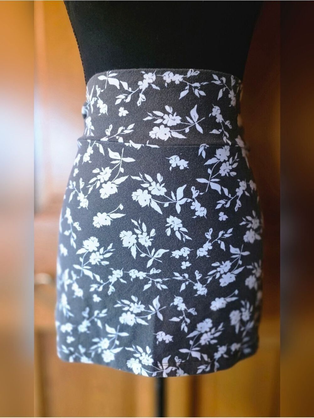 Charlotte Russe Vintage Floral High Waist Mini Skirt